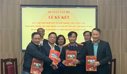 Hội nghị ký kết Quy chế phối hợp liên ngành trong việc cung cấp, trao...